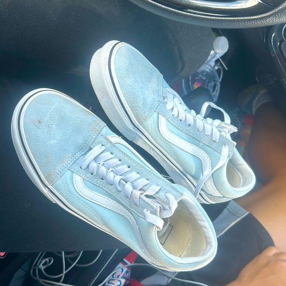 Size 8.5 Light blue vans. Worn Once. Price negotiable. - Picture 1 of 1